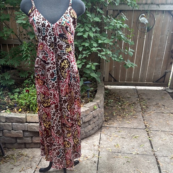 Zara Basic Metalic Paisly Multicolor Maxi Dress. Size XS - Picture 1 of 10